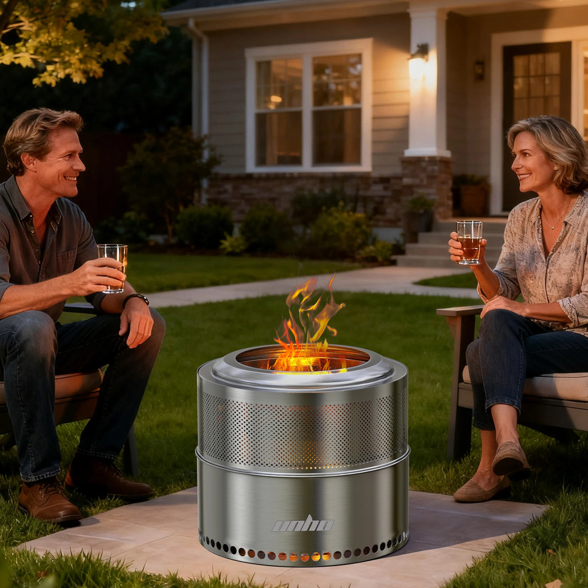 Orbis 50, brasero sans fumée en inox, détail