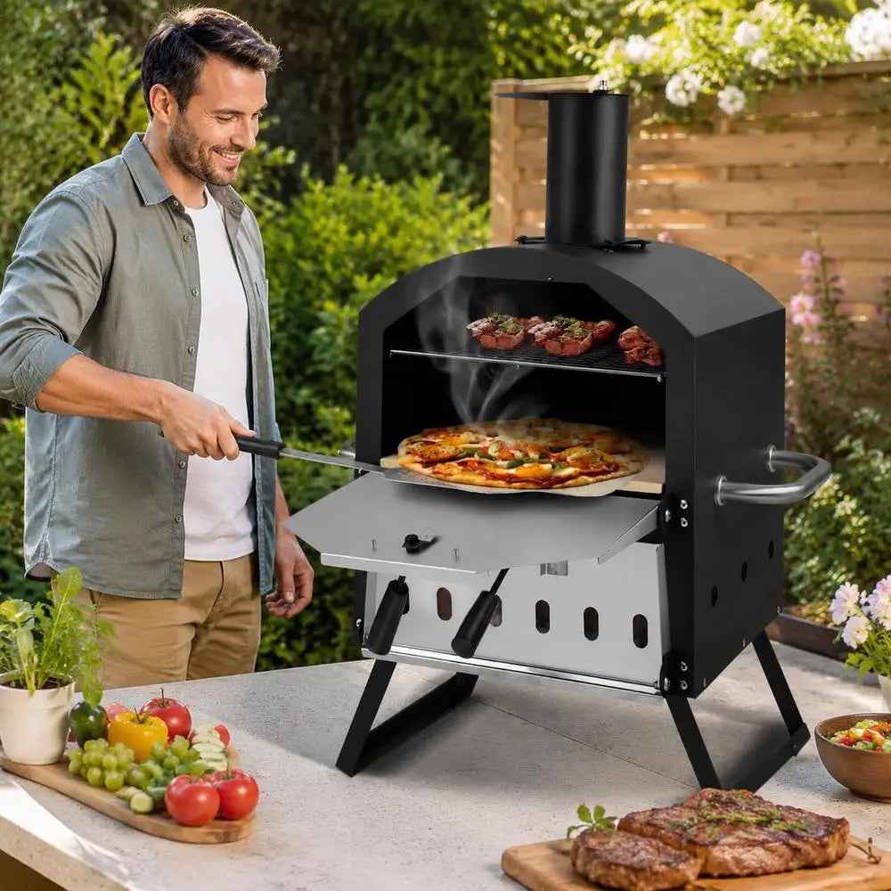Forno 16, four à pizza au bois en cuisson