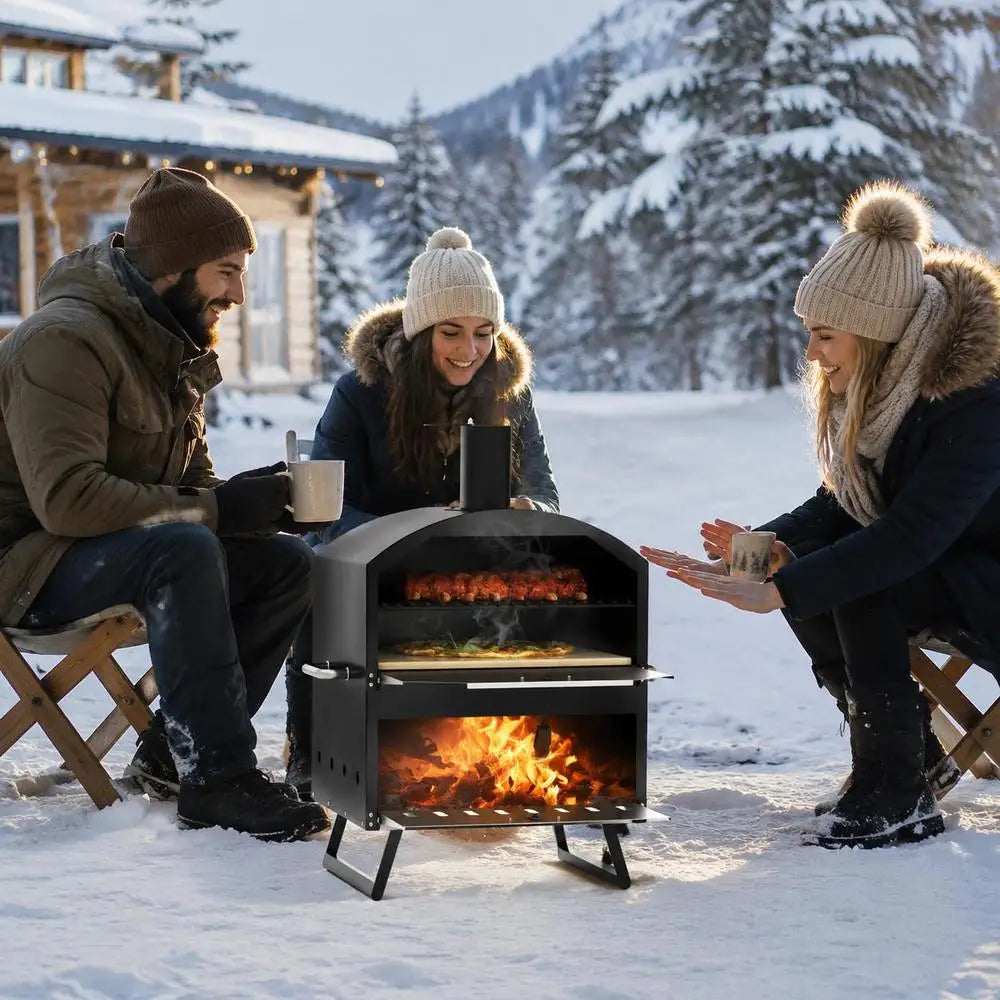 Forno 16 Dôme, four à pizza au bois à dôme inox, détail