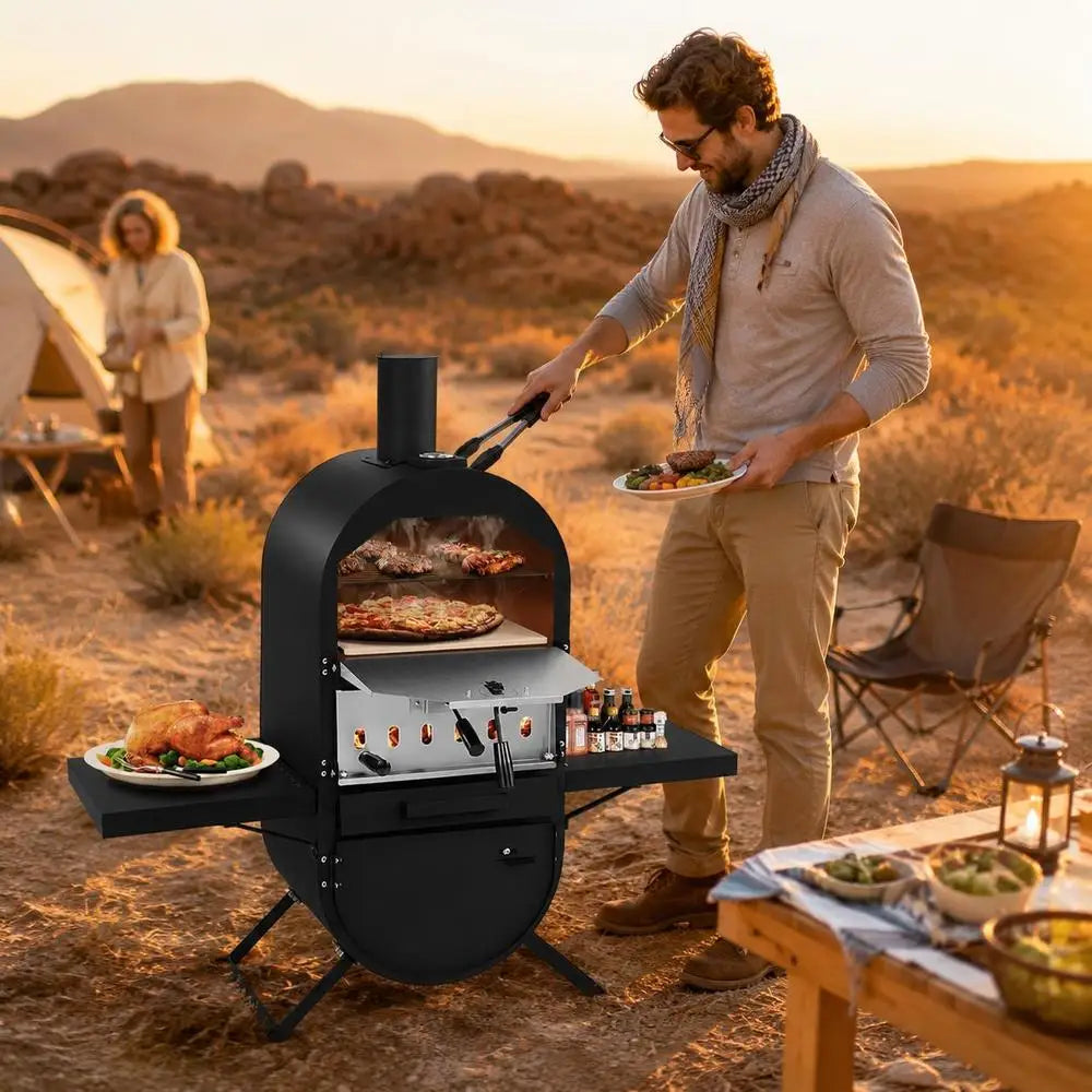 Forno Duo, four à pizza à deux niveaux, en situation